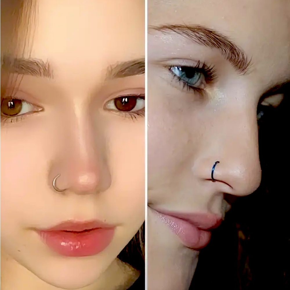 5 piece Nose Hoop - Minimal Women's Nose Ring